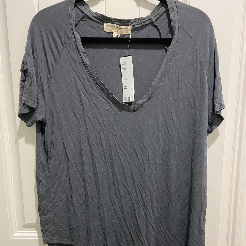 Project  Social T Washed Oversized V-Neck Tee (M)